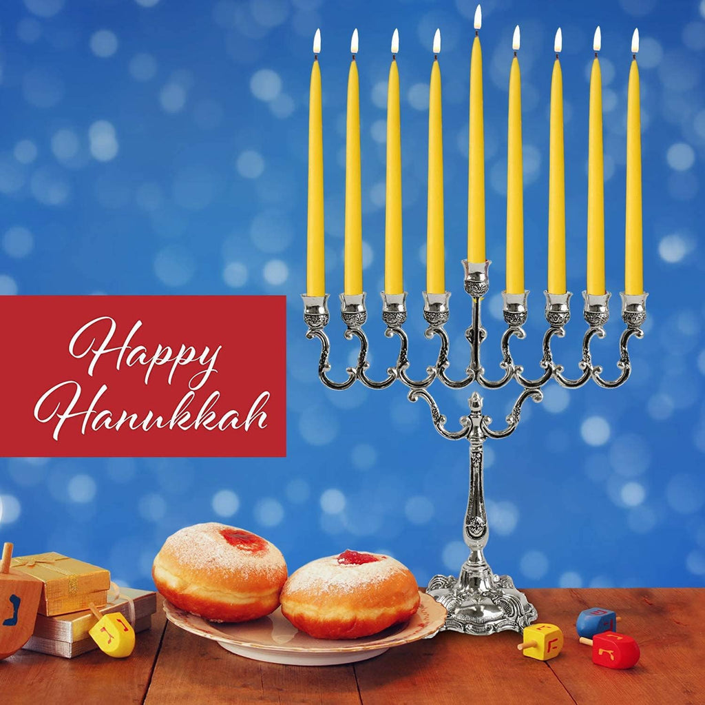 Beeswax Chanukah Candles Most Menorahs - Beeswax Candles, Premium Quality Pure Bees Wax for All 8 Nights of Hanukkah - Set of 45