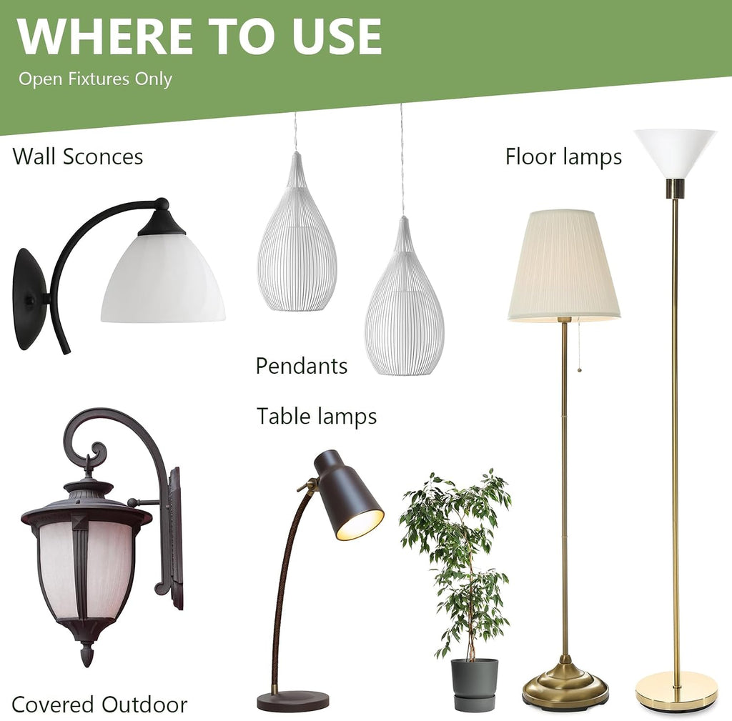 A19 LED Light Bulbs 100W Equivalent, 1500 Lumens, 5000K Daylight, Dimmable, 14W Energy Saving, CRI90+, 15,000
