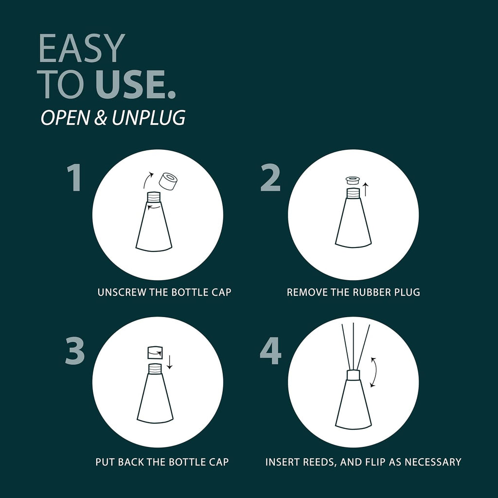 Reed Diffuser Matte Black (3-Pack) - Home Fragrance, 50ml - Set of 3