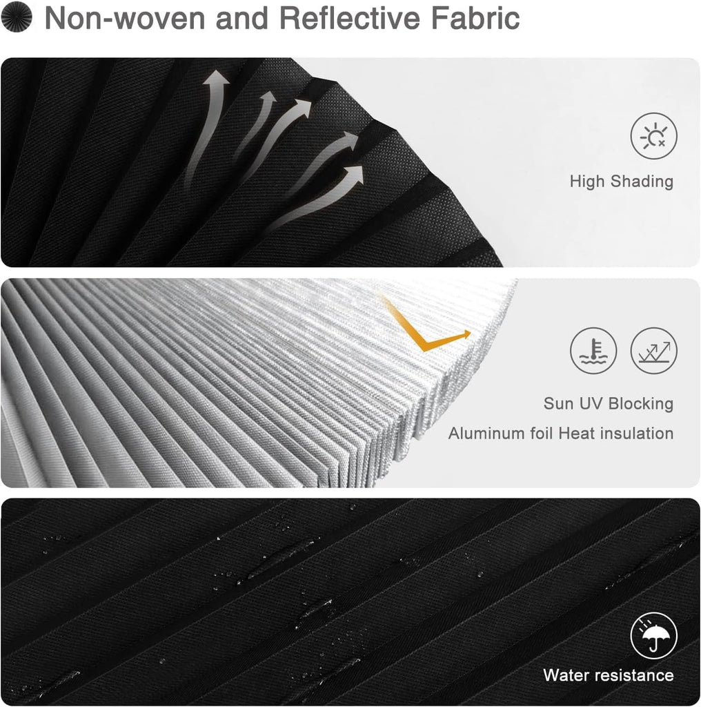 Blackout Blinds for Indoor Windows Cordless No Drill Easy Install Cut Size Pleated Paper Blinds Temporary Shades for