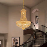 Crystal Chandeliers for Dining Room Light Fixture,Empire Style K9 Crystal Chandeliers for Entryway,12 Lights Gold Luxury Lighting Fixtures for Living Room Stairway Bedroom Foyer Hallway A108-B0C4XHSR1X