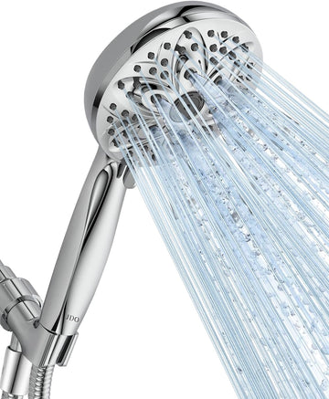 6-Setting Shower Head with Handheld, JDO High Pressure Hand held Shower Head