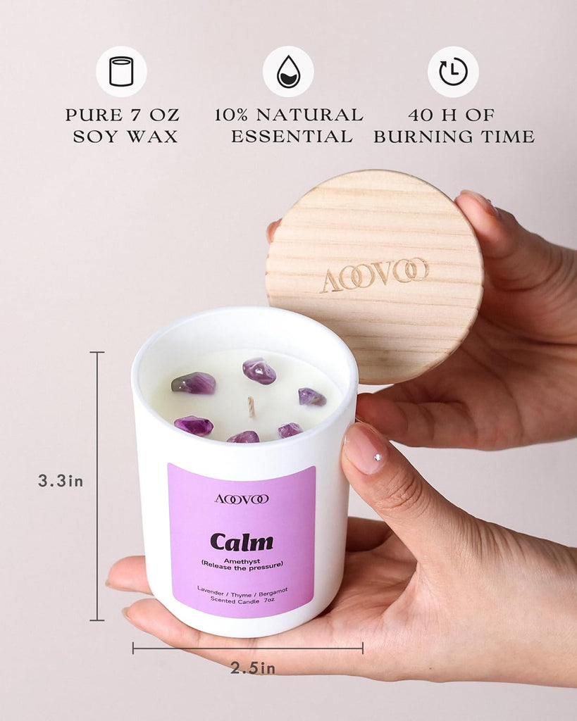 Calm Candles Set for Women - 4 Pack Soy Candles Scented - Set of 4