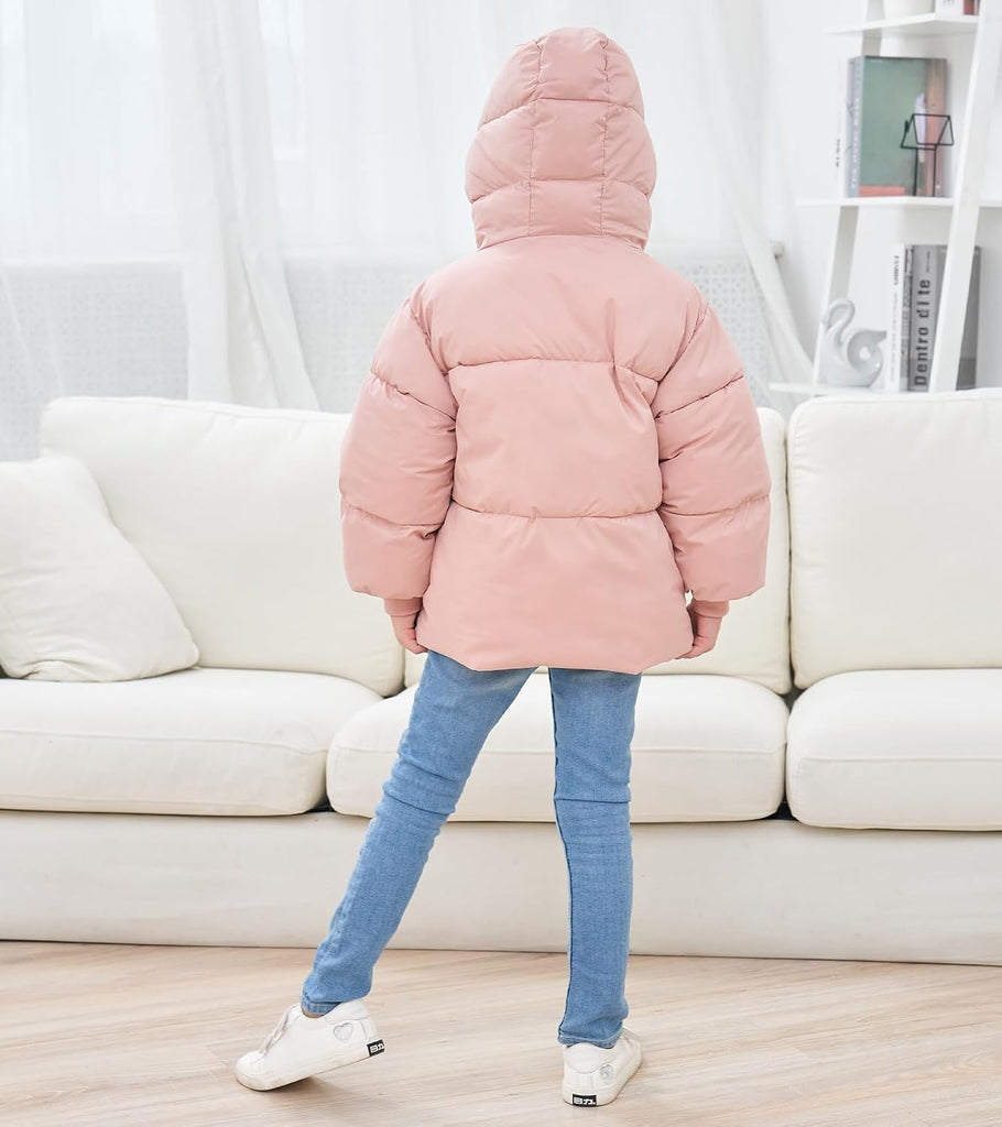 Baby Hooded Puffer Jacket,Fleece Lined Winter Coat