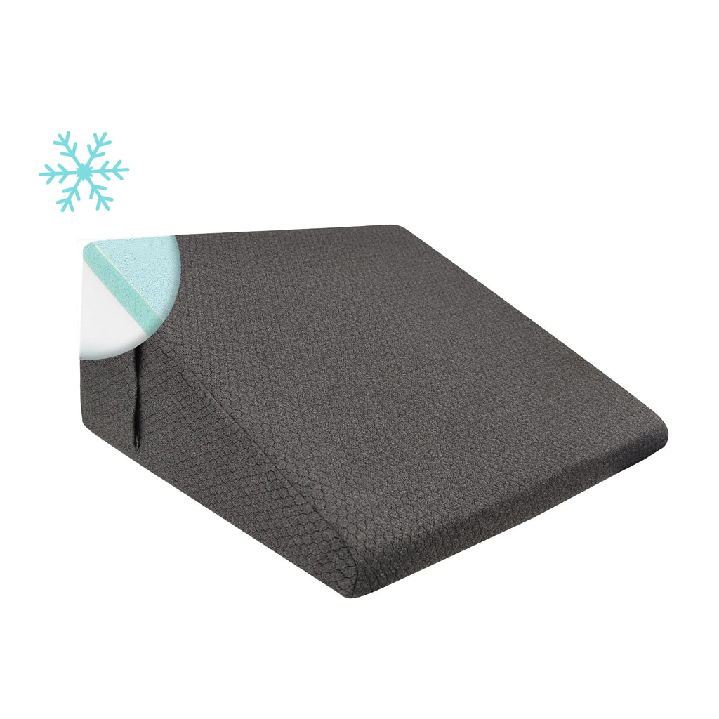 Wedge Pillow, 12 inch Bed Wedge Pillow, Elevated Body Pillow for Back Support, Acid Reflux, Leg, Neck Pain, Snoring