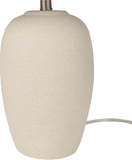 Home 23" Natural White Ceramic Jar Table Lamp, Dining Office, with Off-White Shade