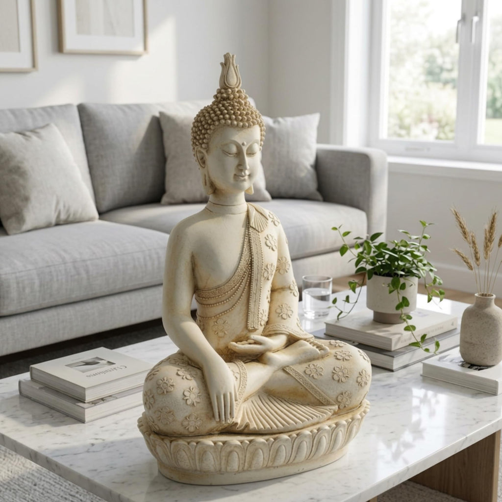 Buddha Statue, Zen, Decorative Meditation Sculpture, 18 inch