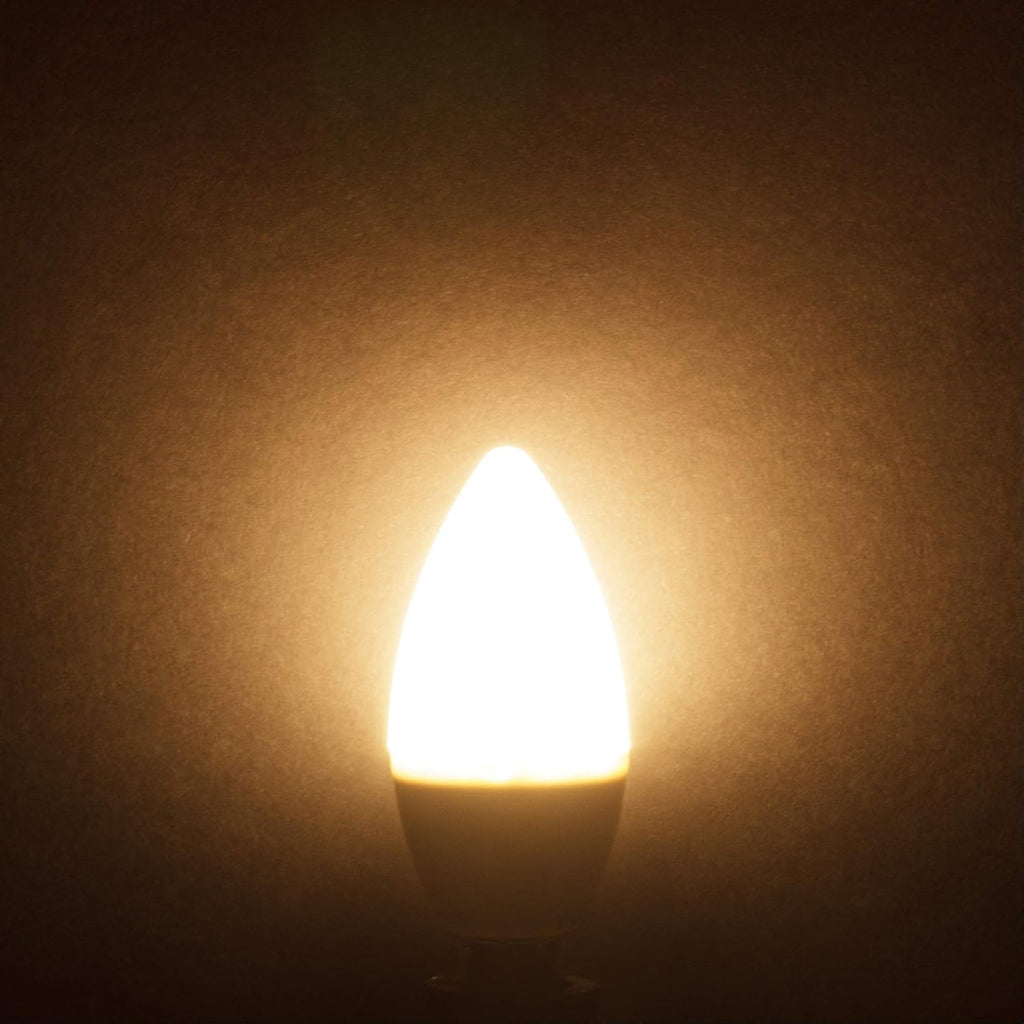 LED B11 C37 7W Candelabra Light Bulb E12 Base, 2700K, 6 Pack