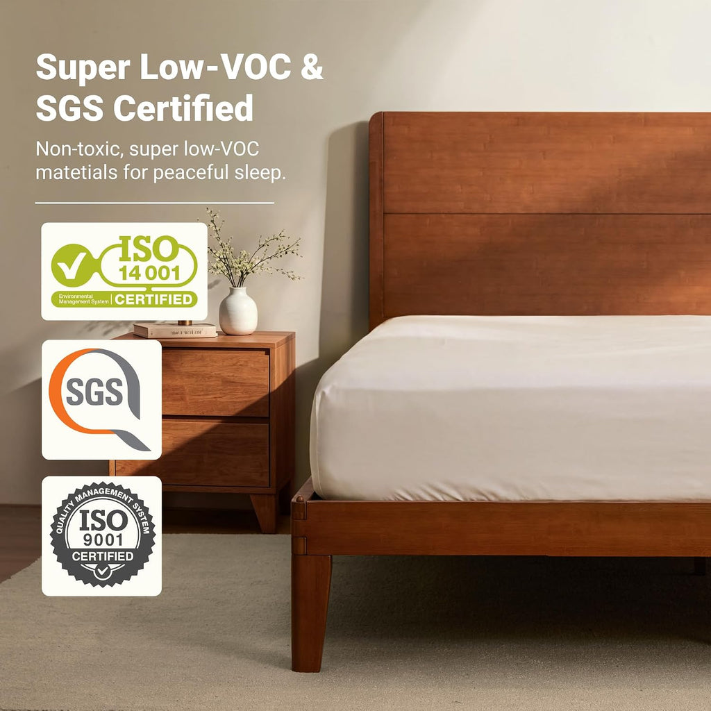 Bamboo Japanese Joinery Bed Frame with Headboard
