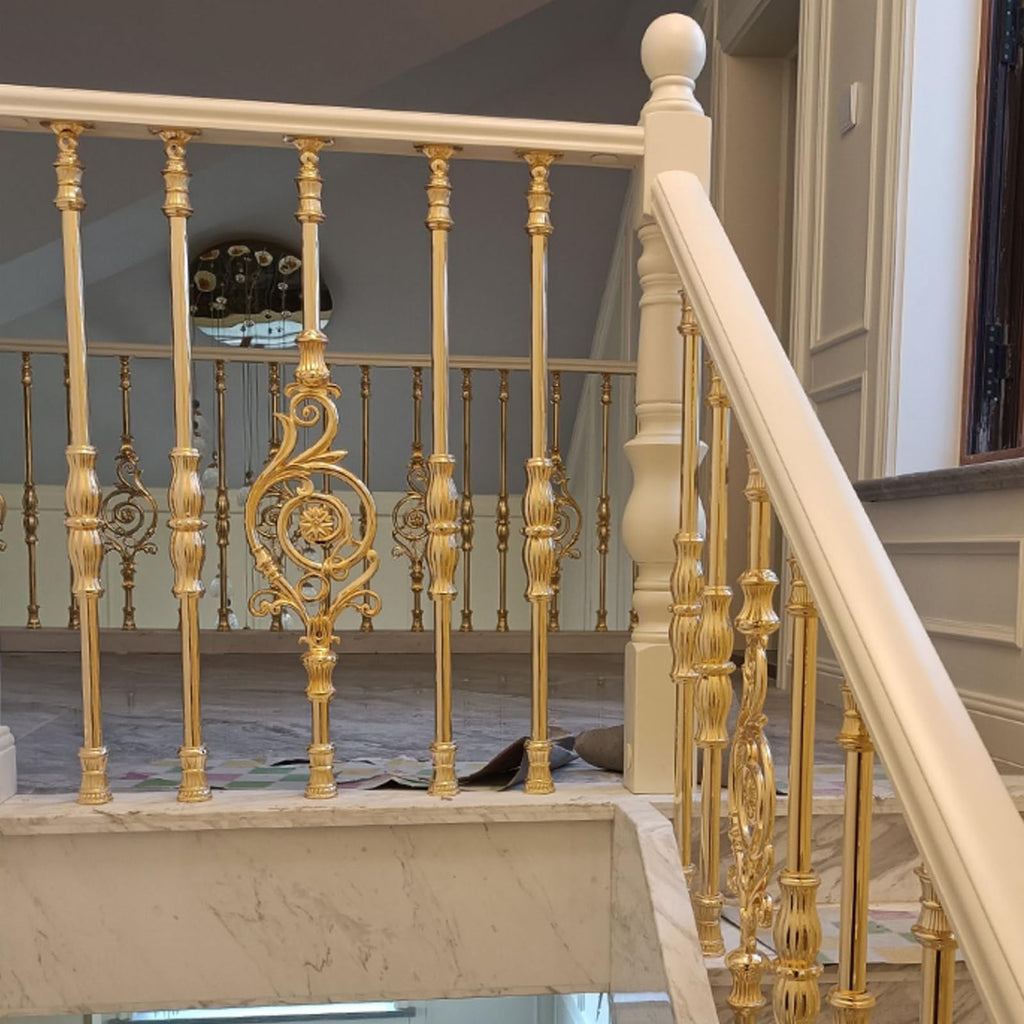 Steel Stair Baluster Posts, 180° Adjustable Metal Railing Stair Post, 35.4" Height Railing Spindles for Deck, Balcony