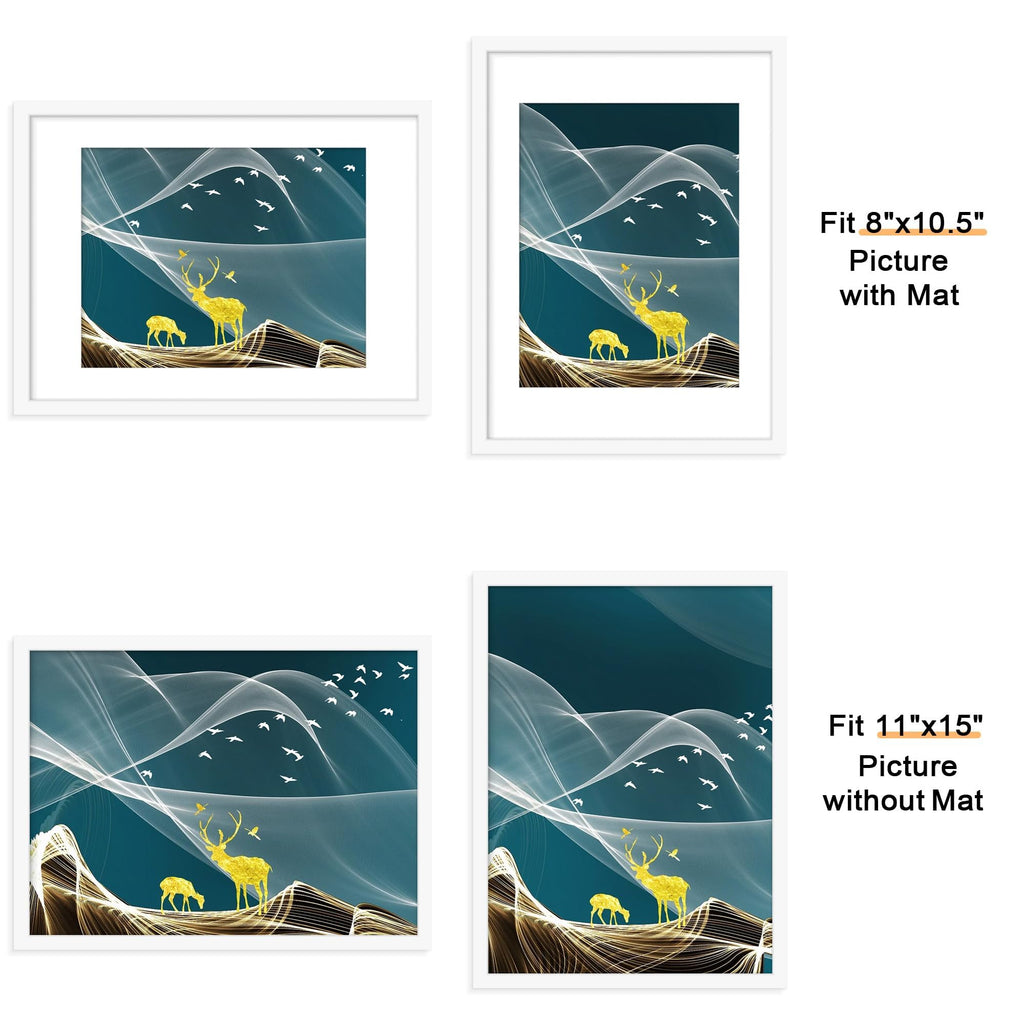11x15 Picture Frame Set of 12, Modern Gallery Wall Frames, White