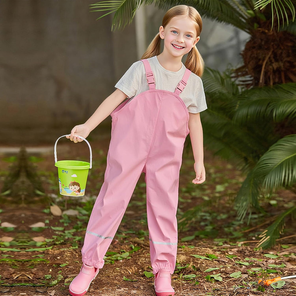 Rain Pants Kids, Toddler Boy Overalls Waterproof Bib Suspender Fishing Pant
