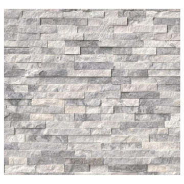 Alaska Gray 6" x 24" Natural Marble Ledger Panel Wall Tile 30 Pieces 30 Sq.Ft for Accent Walls, Kitchen Backsplash