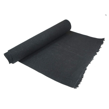 16 OZ Waxed Canvas Duck Fabric Craft Upholstery Tan Fabric by The Yard, 100% Cotton One Yard, 54" Wide (Black, Half