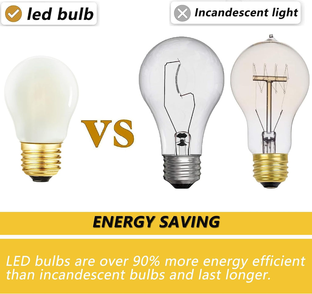 Frosted Short Small Light Bulb 60W Dimmable E26 Globe LED 2700K Warm White