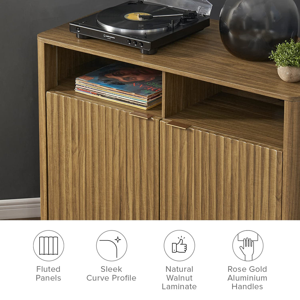 Brooklyn Corner Storage Cabinet, Mid Century Modern Buffet, Entertainment Center, Storage Cabinet with Doors and