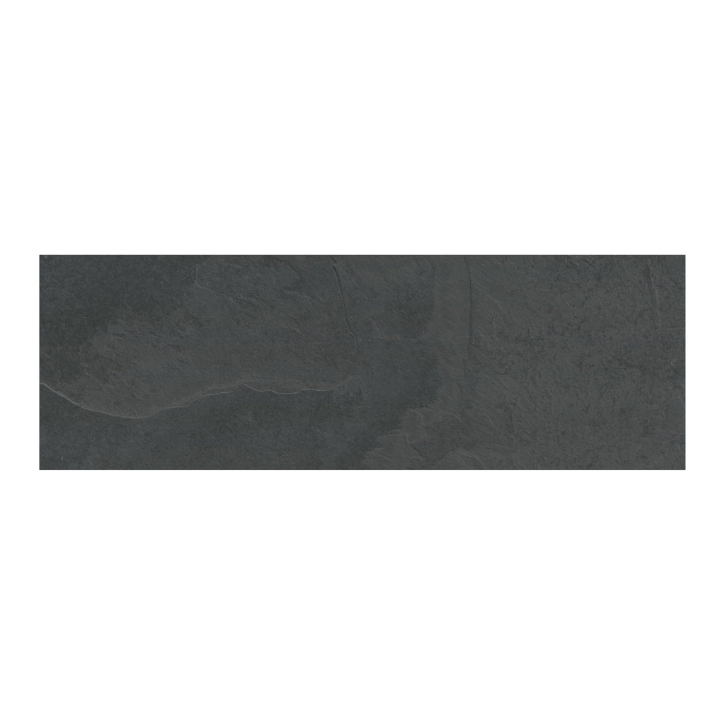 Gauged Slate Subway Tile | Camden Black Charcoal | 4" x 12"