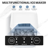 Countertop Ice Maker with Handle, 26lbs/24H Portable Ice Machine, 9 Bullet Ice Cubes Ready in 6 Mins, Self-Cleaning
