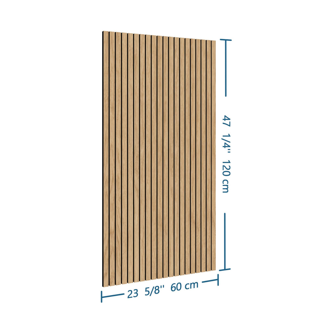 4-Pack Peel & Stick Acoustic Wood Slat Wall Panels