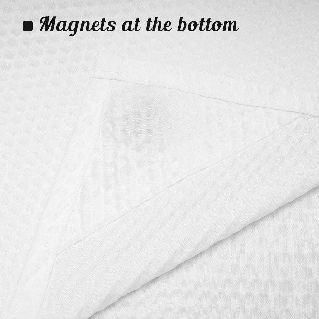 Embossed Microfiber Extra Wide Shower Curtain Liner 108 x 72 inches, Soft Fabric Shower Curtain Washable and Water