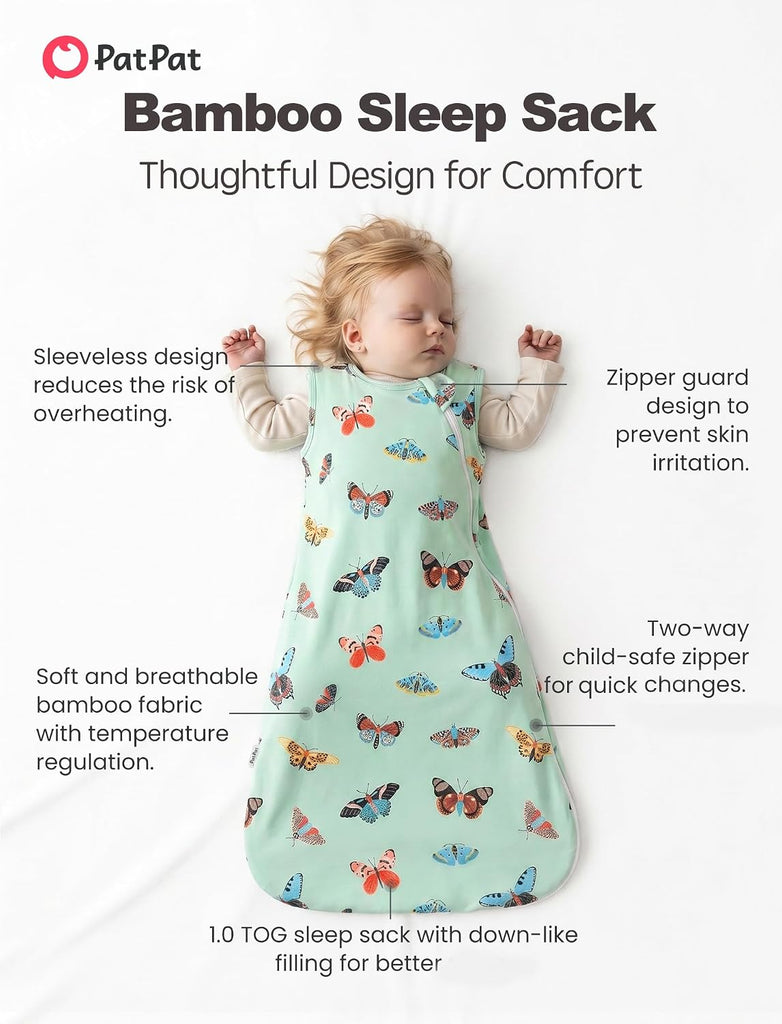 Sleeveless Baby Sleep Sack, Bamboo Viscose, 0.5 & 1.0 TOG