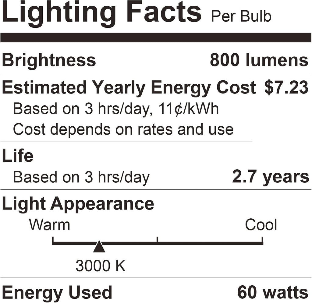 PAR30 Halogen Flood Light Bulbs, 60W E26 800LM Short Neck, 6-Pack