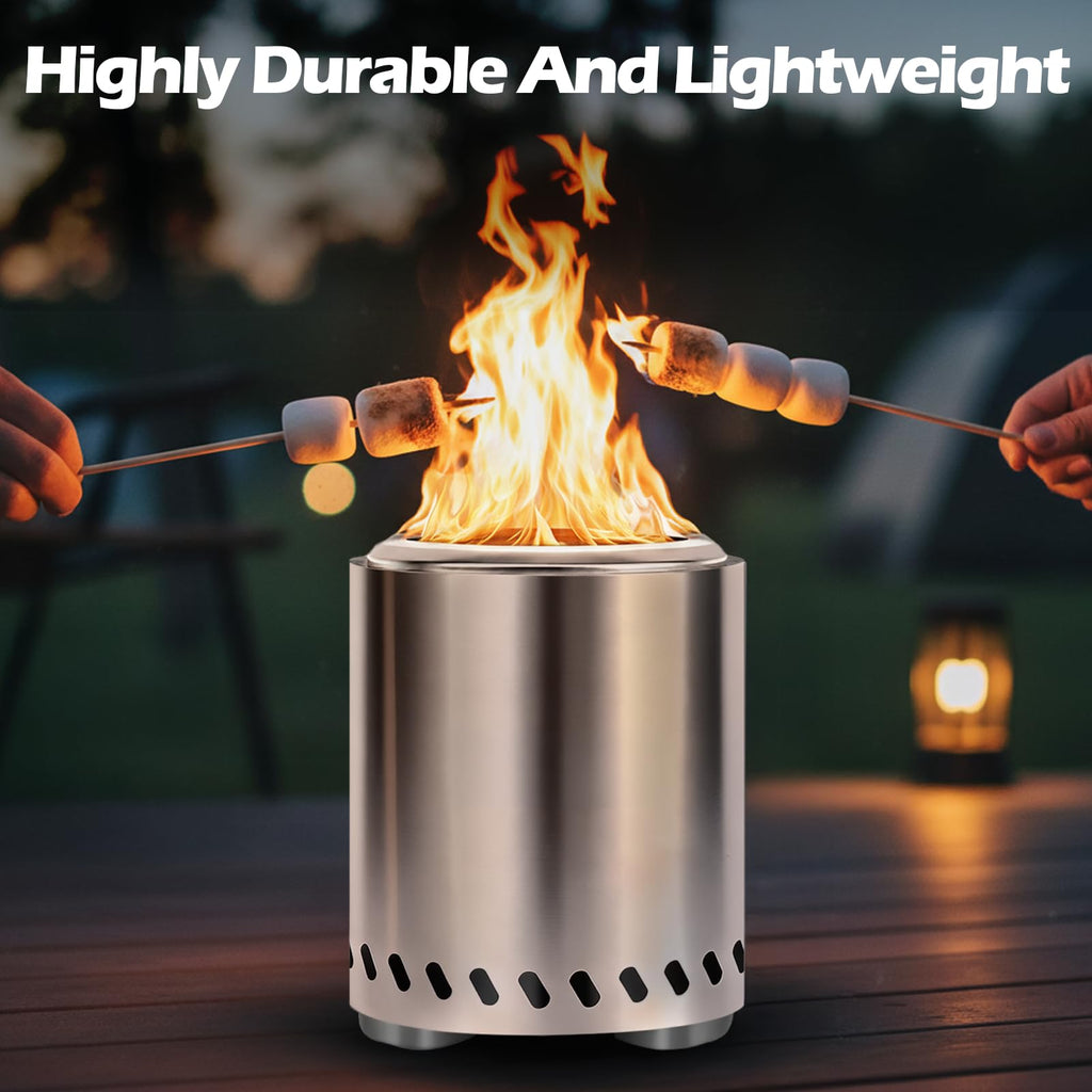 Tabletop Fire Pit, Smokeless Firepit Outdoor & Patio, Safe Burning Portable Mini Table Top Firepit with Carry Bag