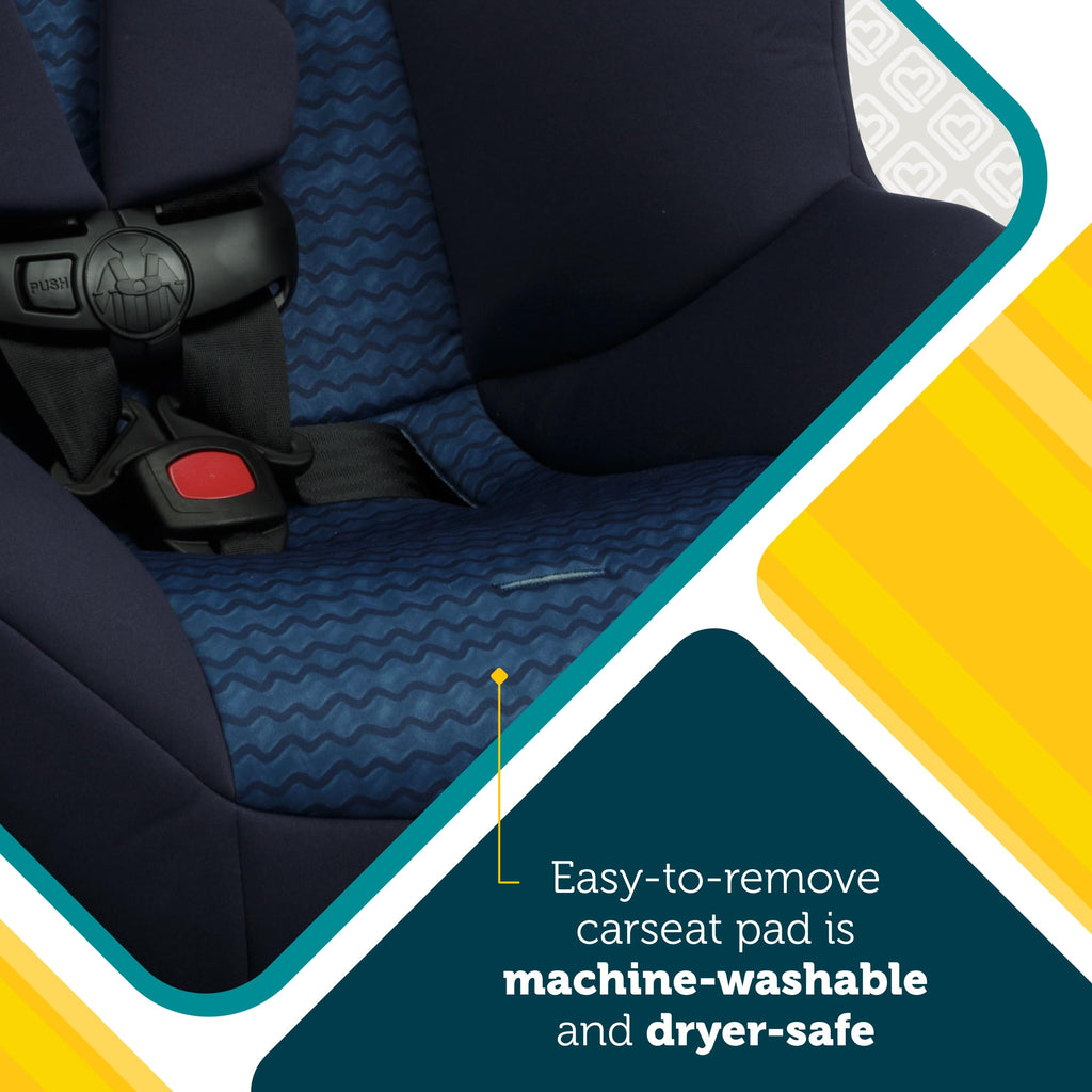 Safety 1st Smooth Ride Convertible Car Seat, 2-in-1 Rear & Forward Facing, 5-40 lbs, 30-50 lbs, Fits 3 Across, Slim
