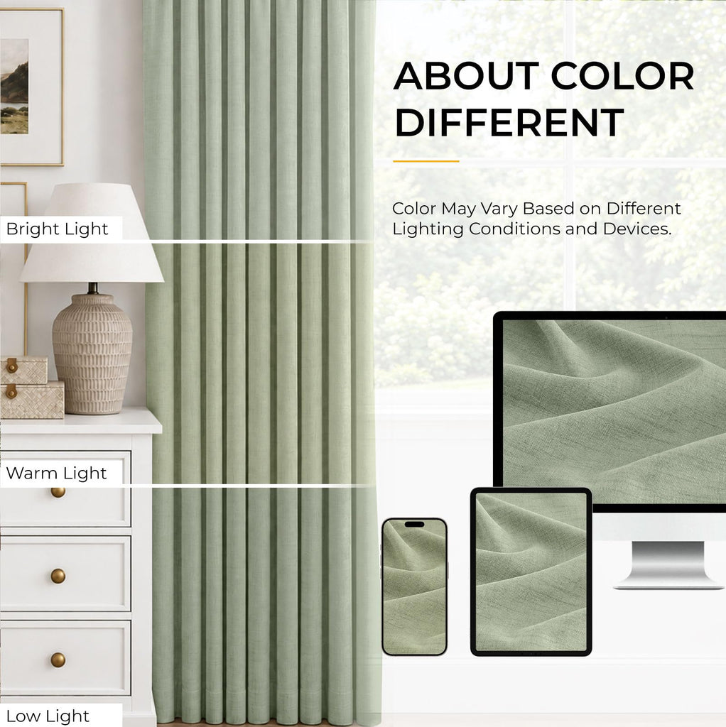 Sage Green Blackout Curtains Living Room 72 Inch Long