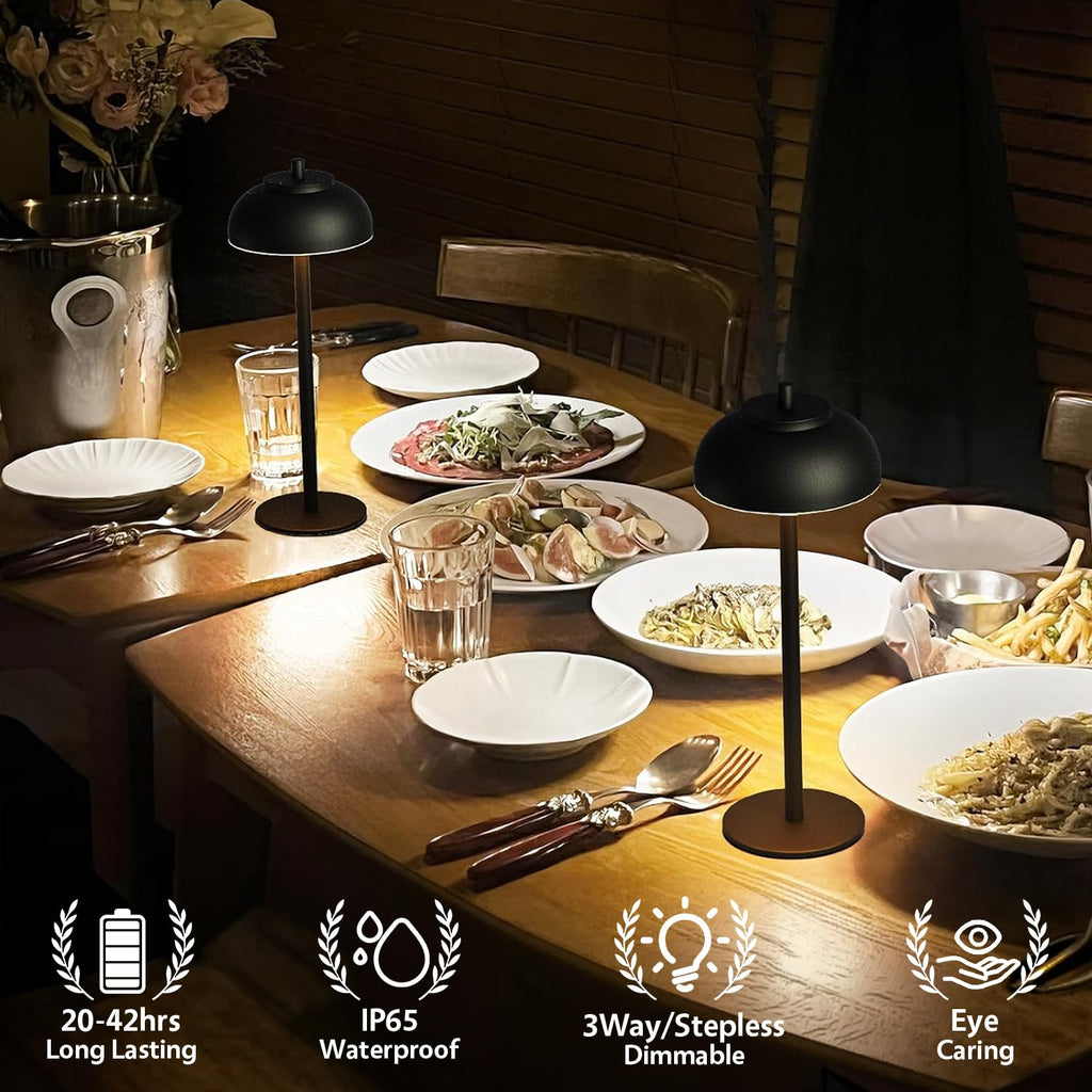 Cordless Table Lamps Rechargeable,Battery Operated Light LED 2 Pack