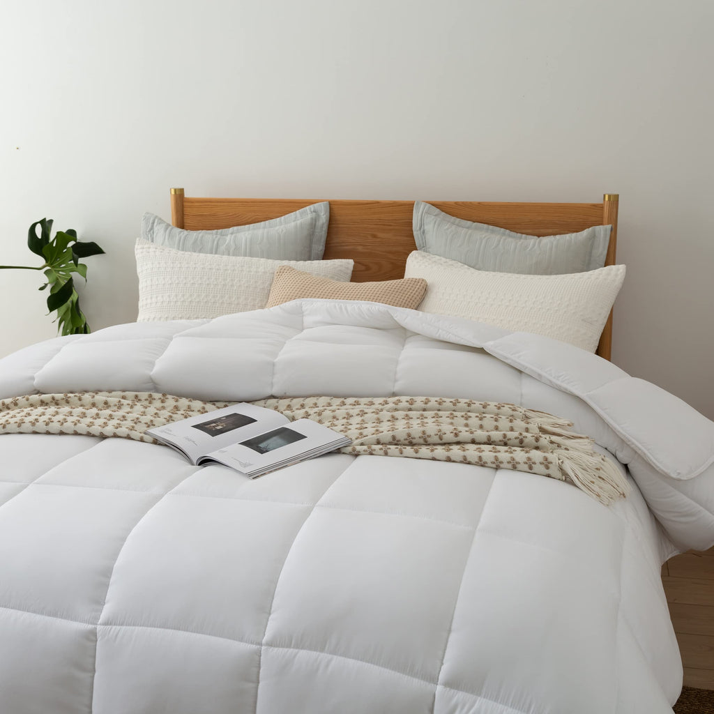 Down Alternative 108x98 Comforter All Season Duvet Insert-Ultra Soft Double Brushed Microfiber Quilt Cover