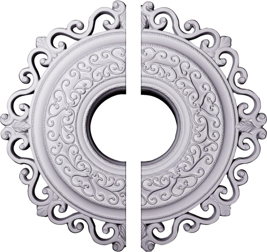 22"OD x 6 1/4"ID x 1 3/4"P Orrington Ceiling Medallion, Fits Canopies up to 6-1/4", 2 Piece