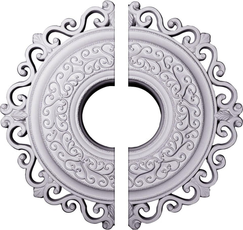 22"OD x 6 1/4"ID x 1 3/4"P Orrington Ceiling Medallion, Fits Canopies up to 6-1/4", 2 Piece