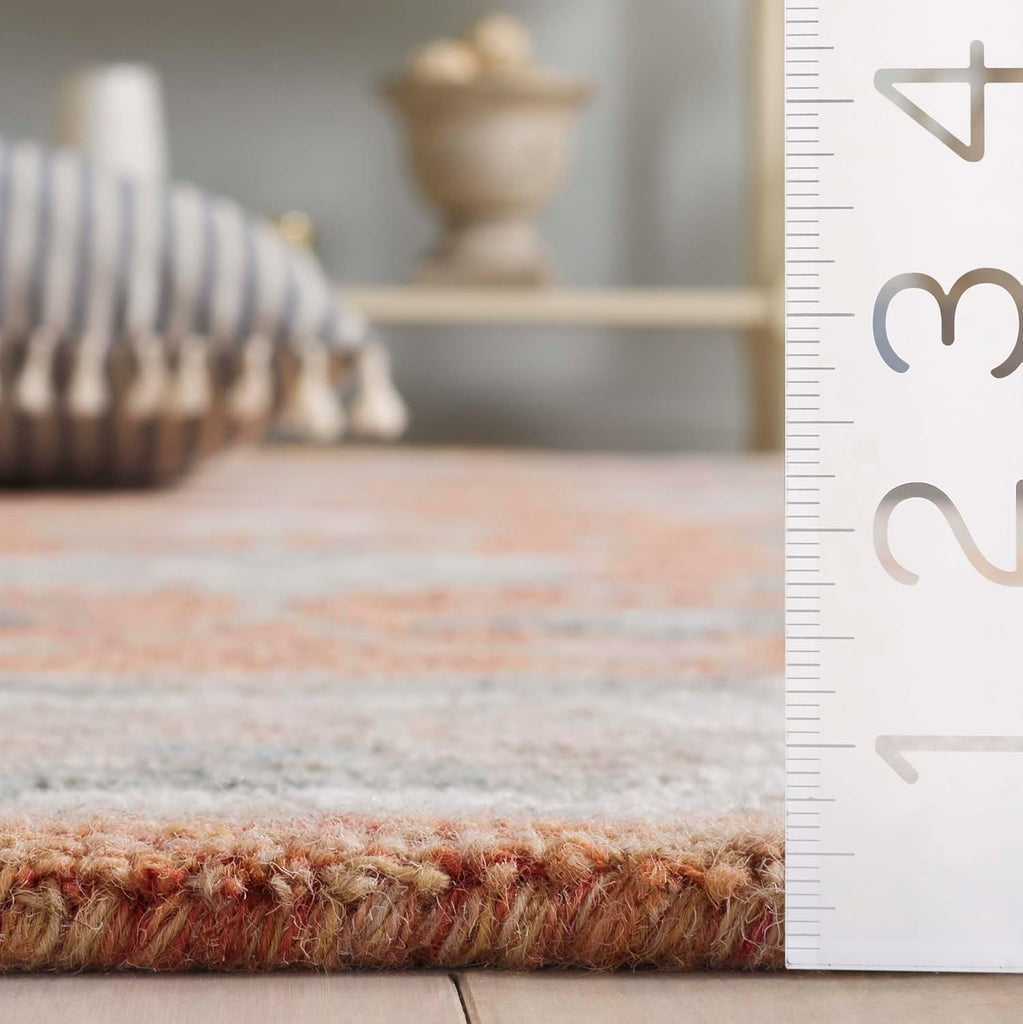 Area Rug 9x12 - Heritage - Large - Rust & Ivory, Handmade Wool