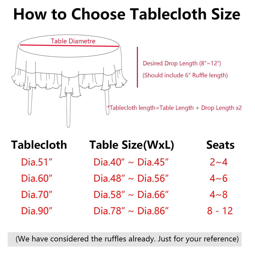Sage Green White Gingham Tablecloth Round Dia.70"