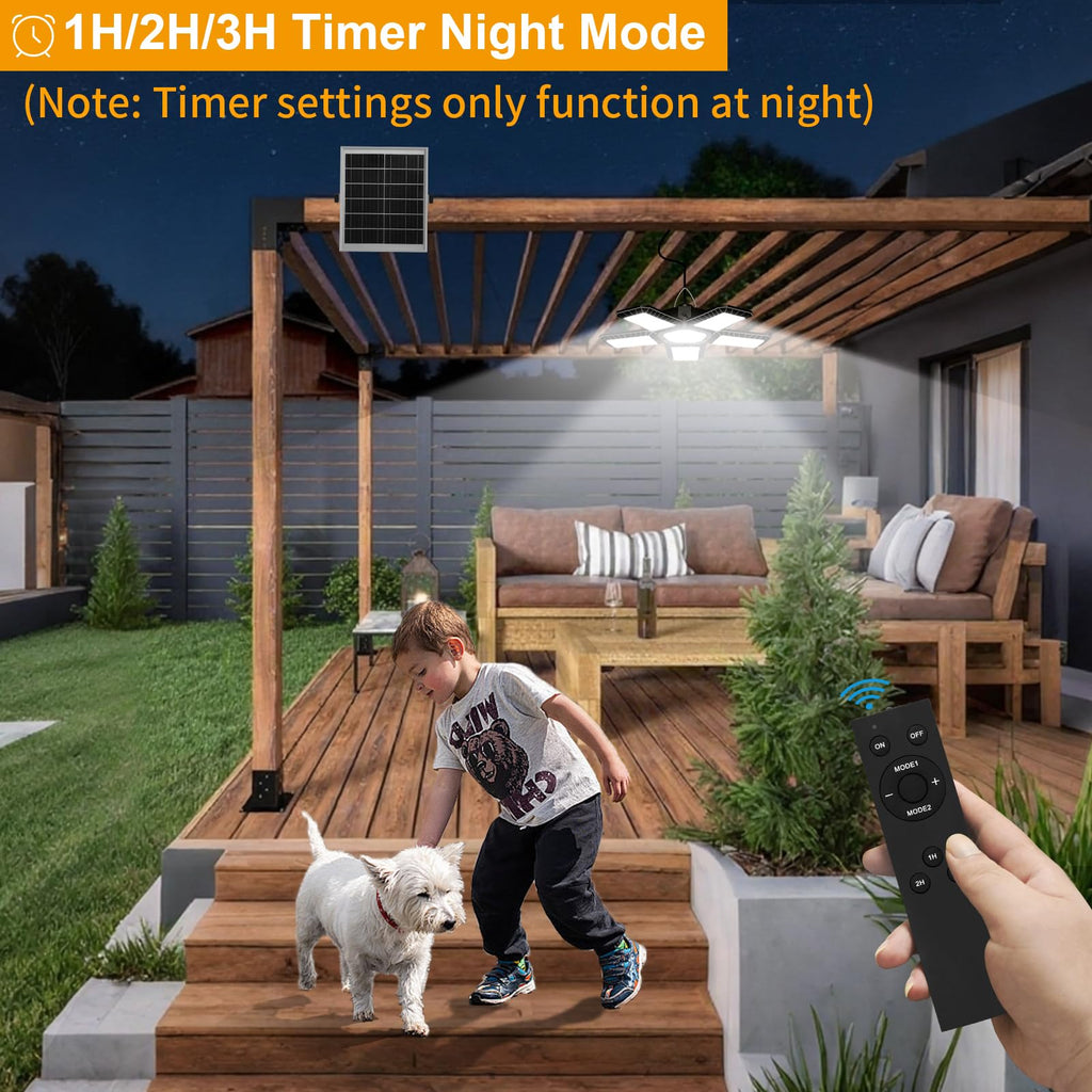 Solar Shed Light Indoor Outdoor, Upgrade Large Solar Powered Motion Sensor Pendant Light Works Day & Night