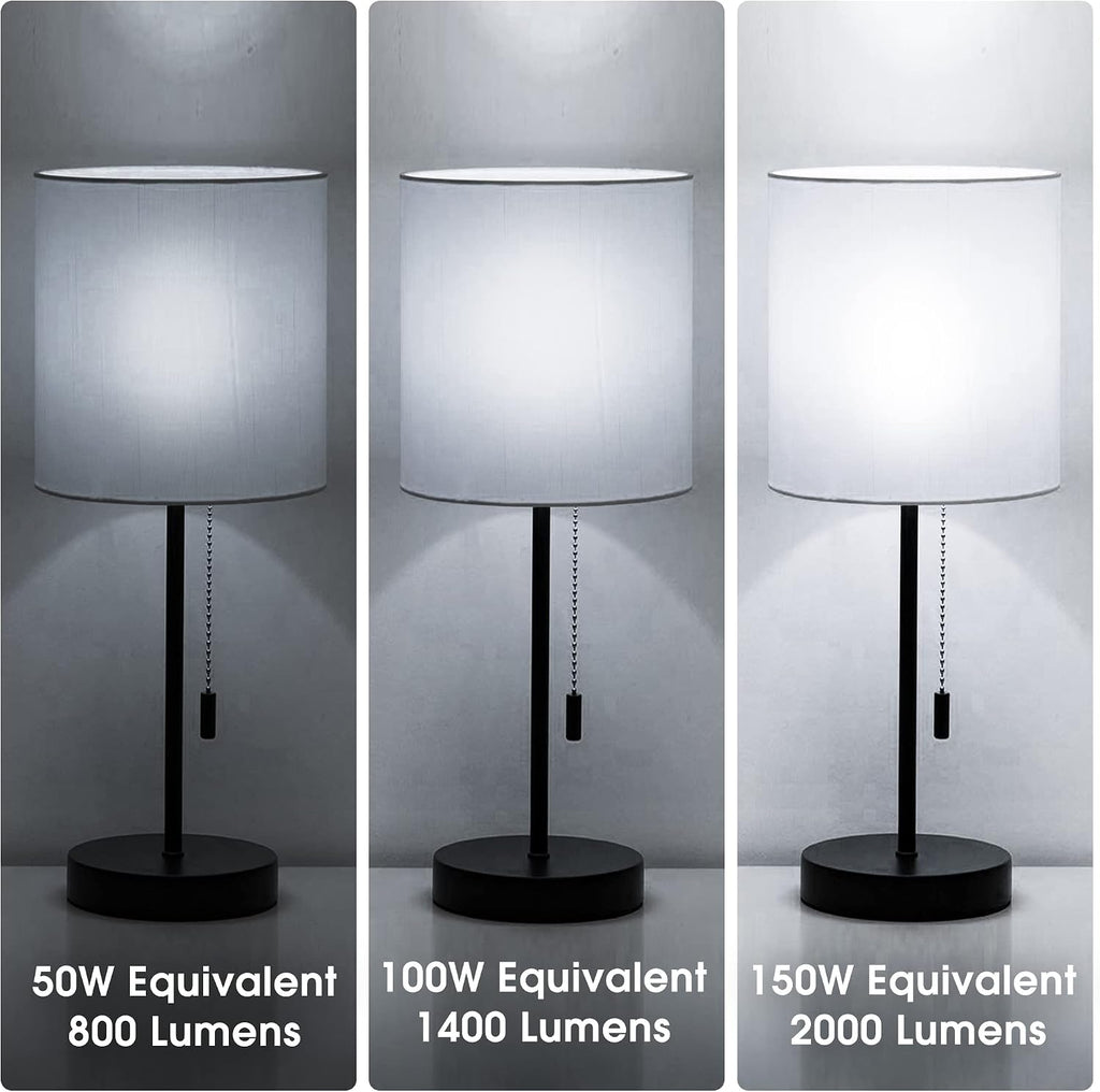 3 Way LED Light Bulbs 50-100-150W Equivalent A21 Daylight White
