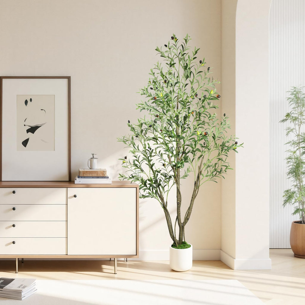 Artificial Olive Tree 6FT, Indoor Outdoor Faux Tree