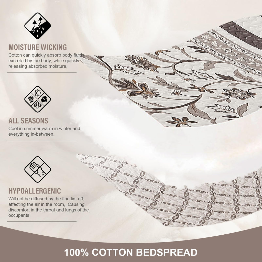 Oversized King Bedspreads 128x120, California King Quilt Set