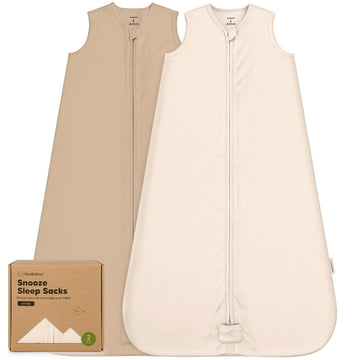 Pack Baby Sleep Sacks, Zipper Wearable Blanket,100% Cotton (Ecru, L)