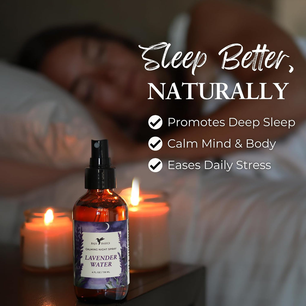 Lavender Spray for Sleep - Soothing Pillow Mist for Deep Relaxation, Stress Relief, and Restful Nights - Calming - Set of 4