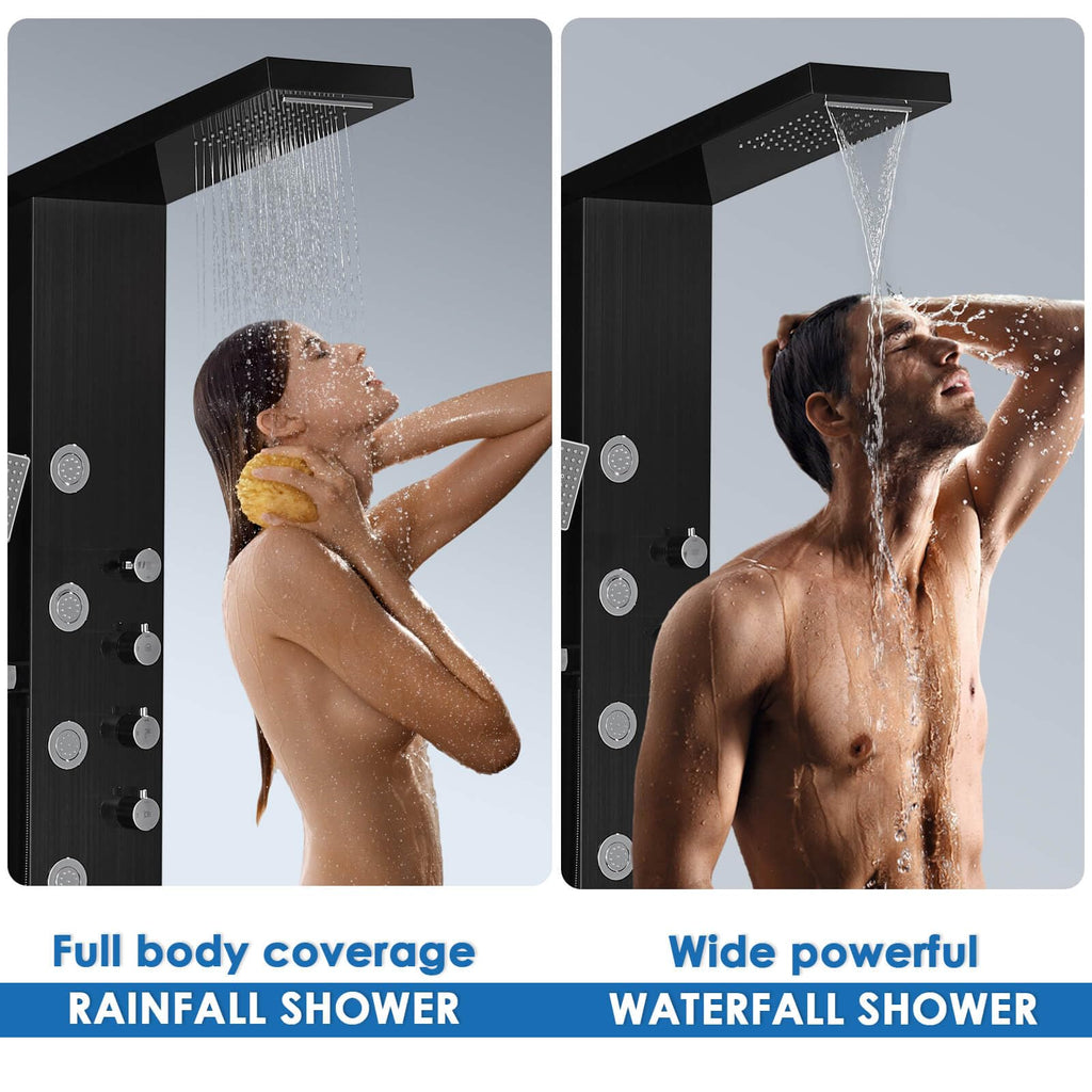 Shower Panel Tower System - 4 Shower Modes Simultaneous Function