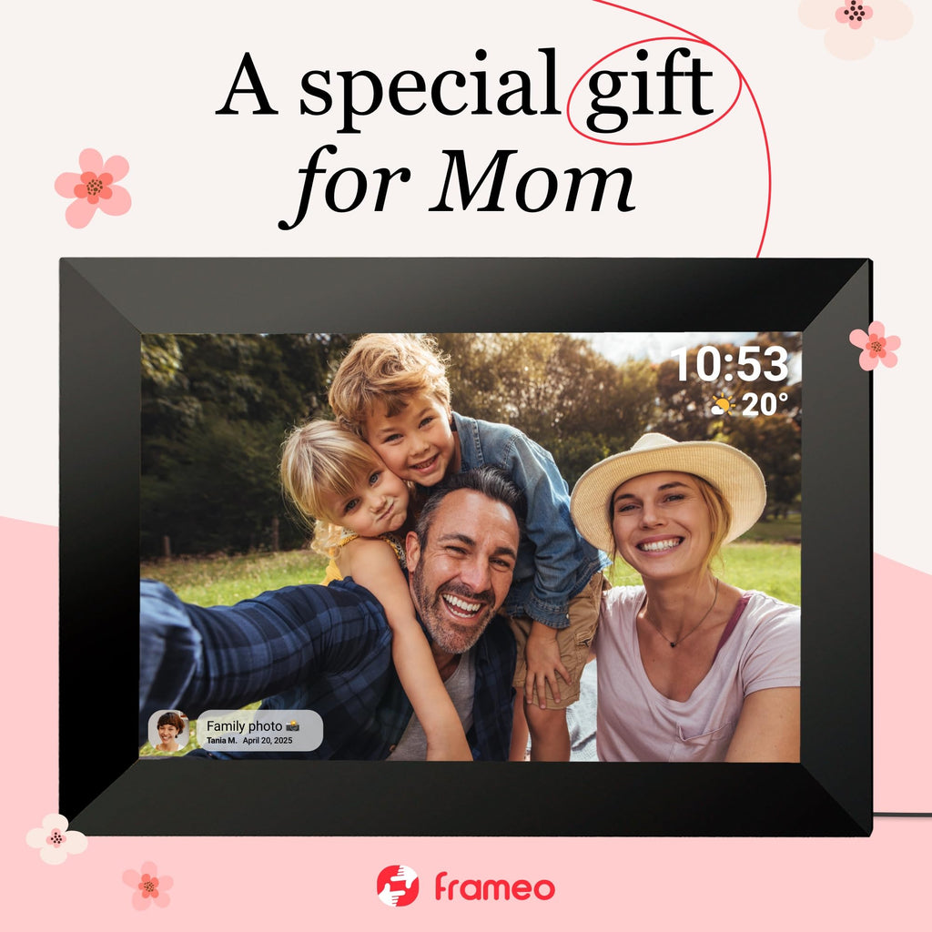 10.1 inch 32GB Digital Picture Frame, IPS LCD Touch Screen, Auto-Rotate Easy Setup to Share Photos & Videos via