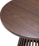 Round Dining Table, 38", Wooden, Pedestal, Minimalist Kitchen Table for 4 for Dining Room, Walnut