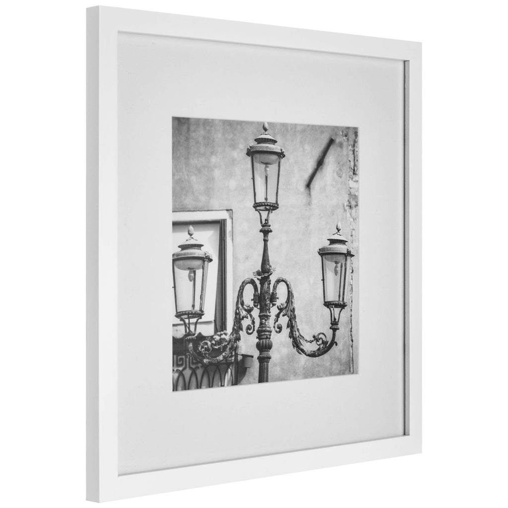 Perfect - 12-Piece White Square Photo Frame - Set with Hanging Template - Wall Gallery Kit - 16.5"x10.2"x16.7"