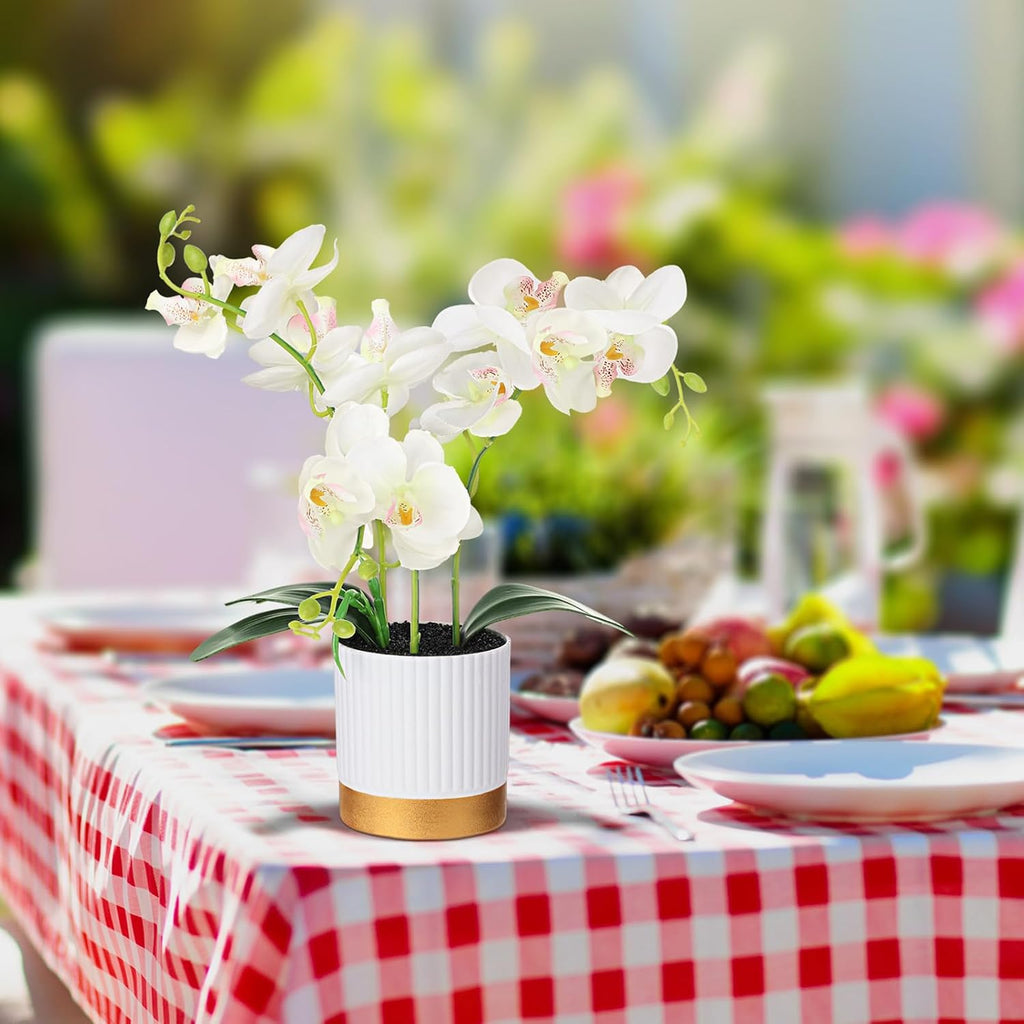 Orchid Artificial Flowers in Pot 15 Inches Artificial Orchid Flowers Phalaenopsis Potting Wedding Bathroom