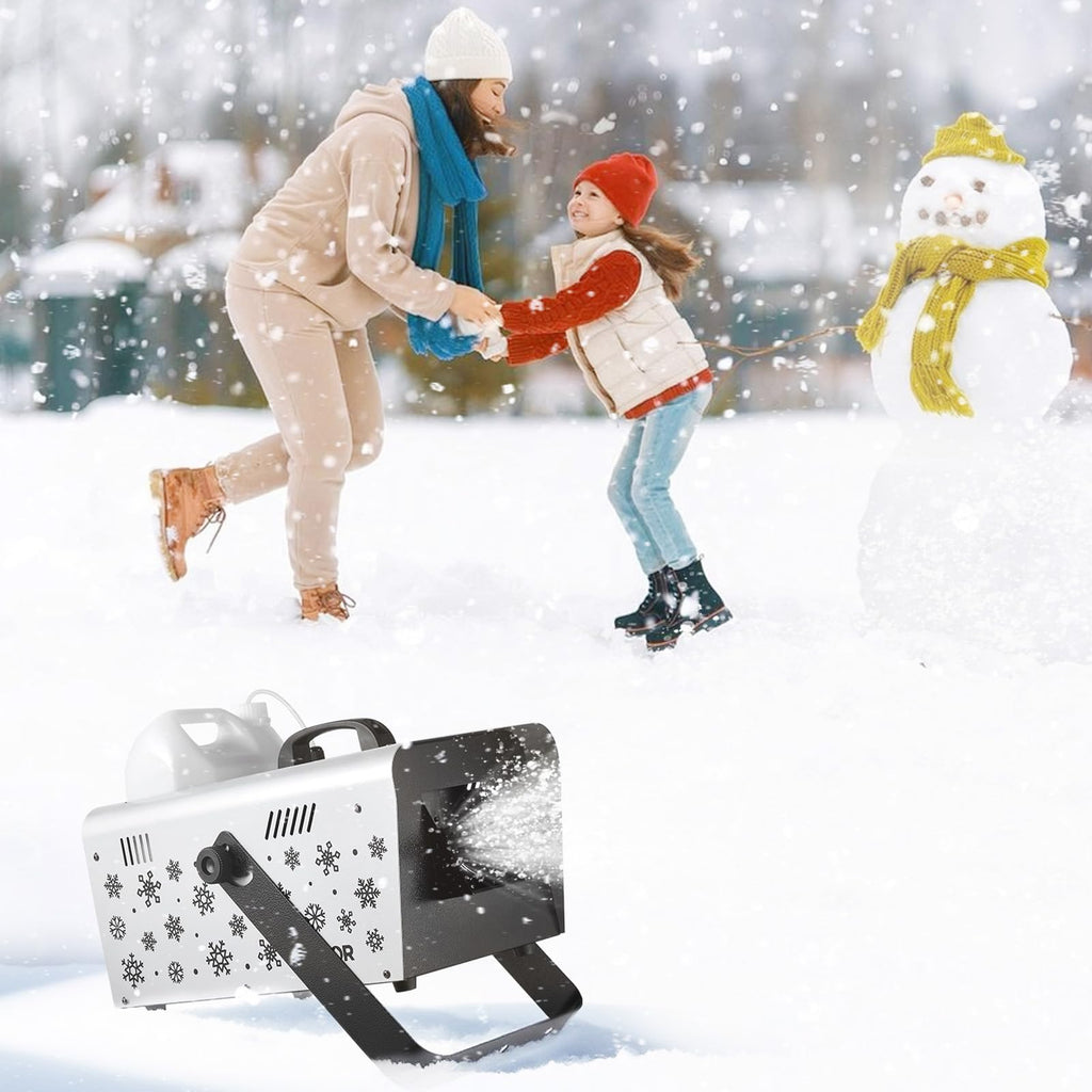 Snow Machine, 1500W Handheld/Hanging Snow Maker By Wireless Remote Control, Portable Snowmaking Machine, High Output