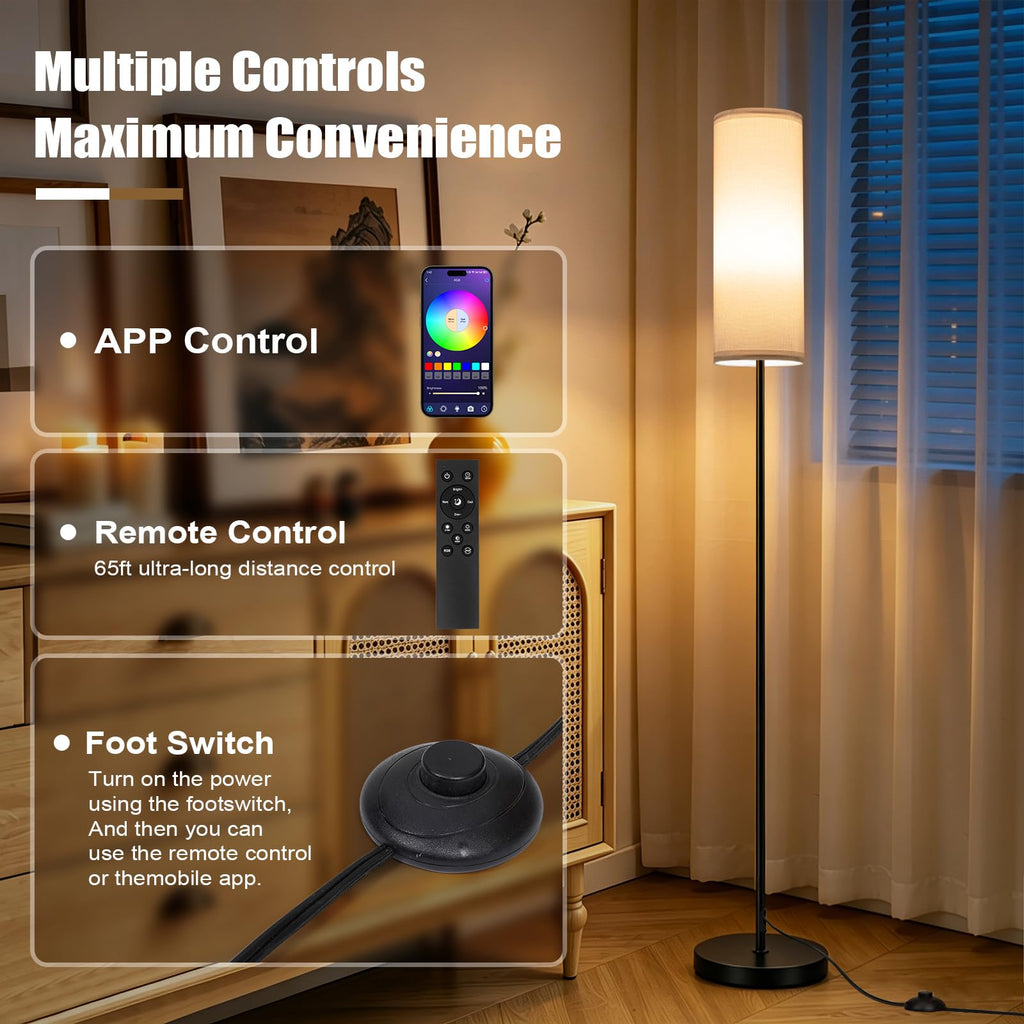 Floor Lamps - Standing Lights with Remote and App