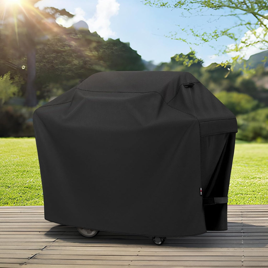 50 Inch Outdoor BBQ Grill Cover with Air Vents/Handles/Straps, Heavy Duty Waterproof, Fade Resistant, Fits for Weber
