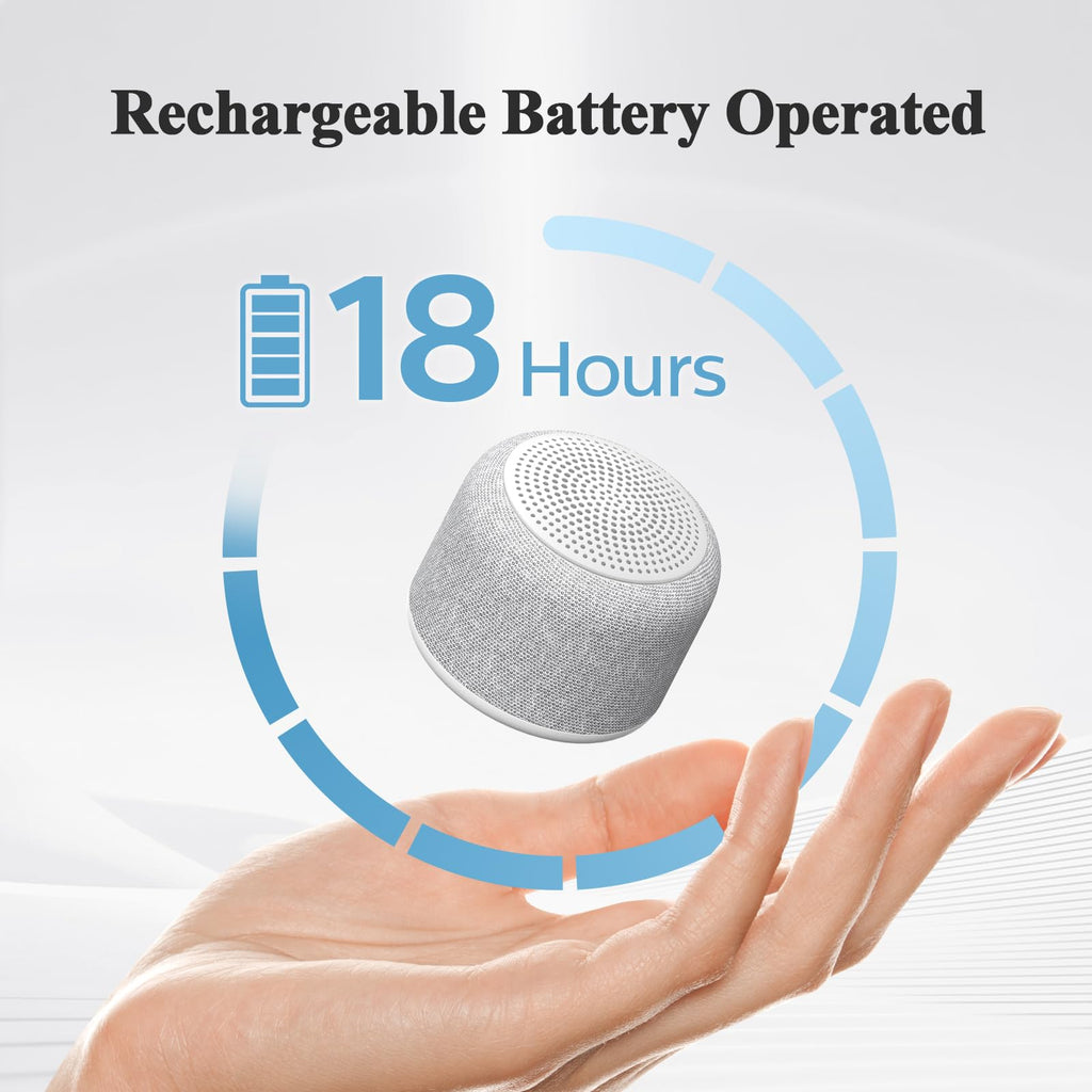 Travel White Noise Sound Machine, Small Bluetooth Speaker for Sleep